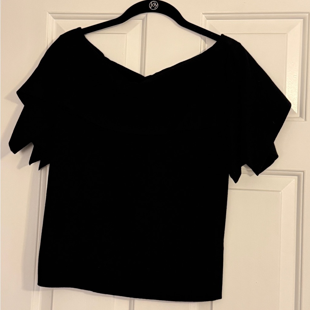 Club Monaco Black Off-Shoulder Blouse